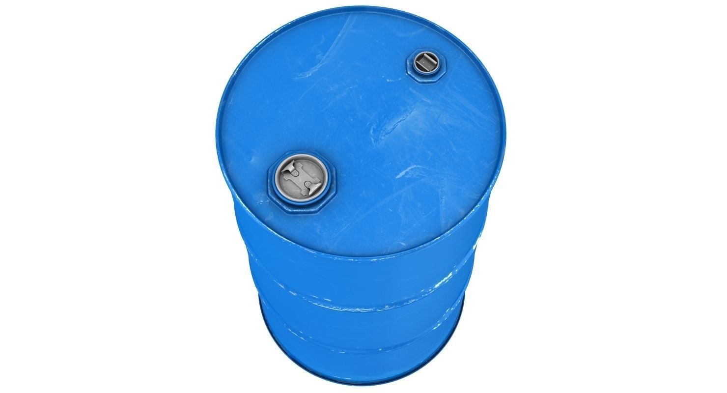 Oil Barrel Low-poly 3D model_5