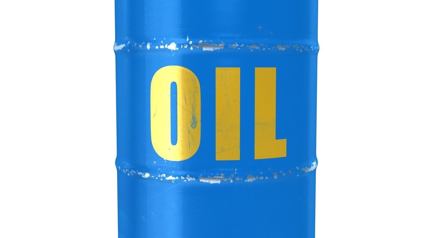 Oil Barrel Low-poly 3D model_8