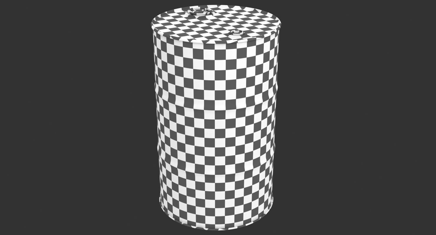 Oil Barrel Low-poly 3D model_15