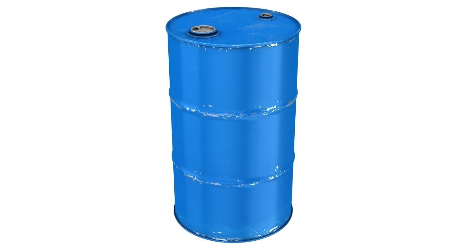 Oil Barrel Low-poly 3D model_3