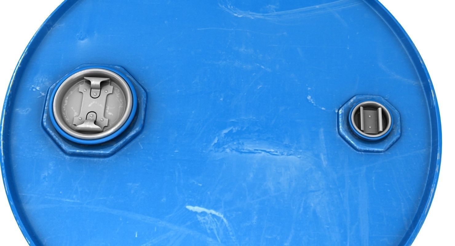 Oil Barrel Low-poly 3D model_7