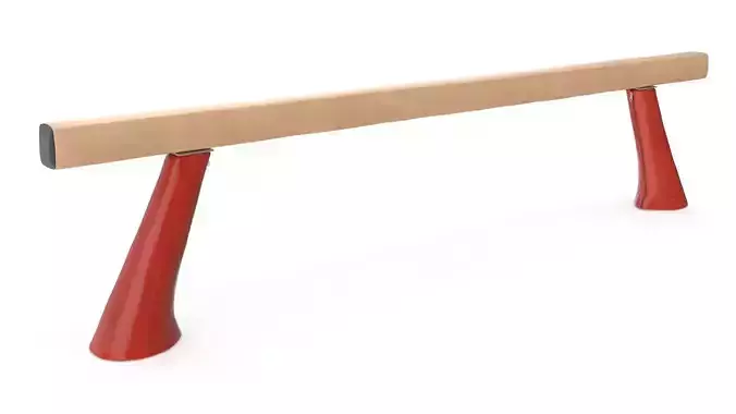 Olympic Balance Beam Low-poly 3D model
