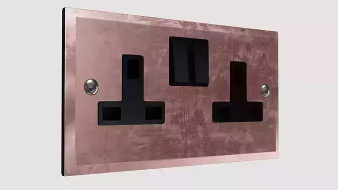 Plug Socket 3D Model Low-poly 3D model