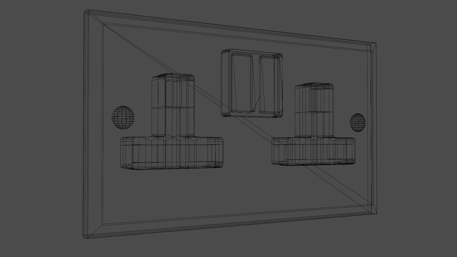 Plug Socket 3D Model Low-poly 3D model_2