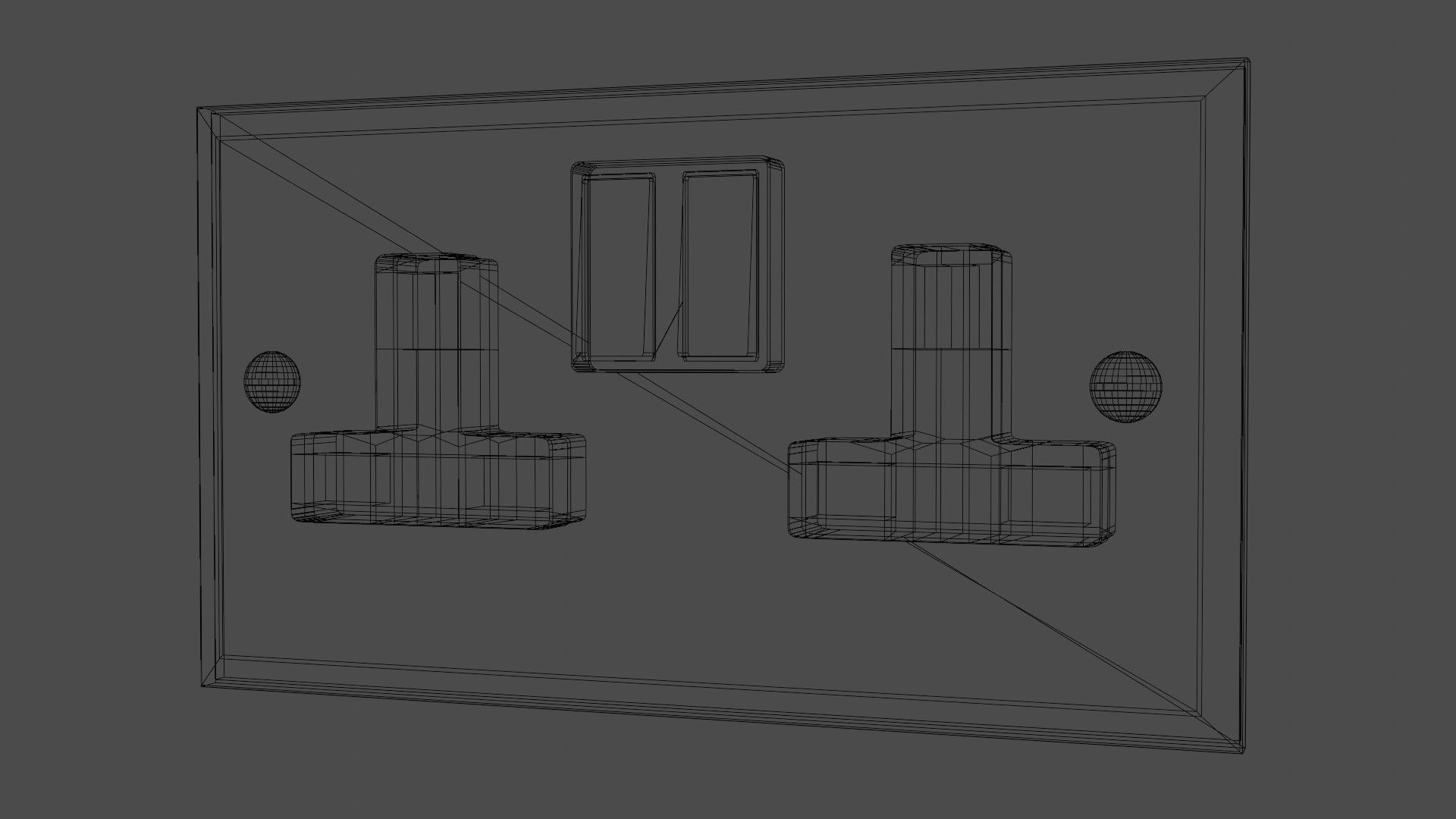 Plug Socket 3D Model Low-poly 3D model_6