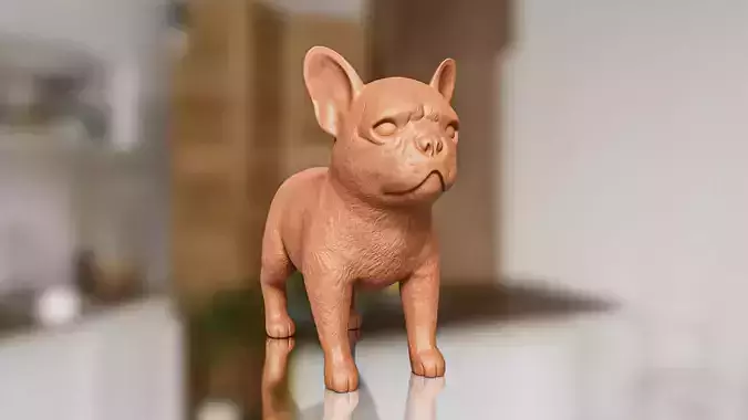 French Bulldog Puppy Sculpture STL Realistic Toy Version 3D print model French Bulldog Puppy Sculpture STL Realistic Toy Version 3D print model