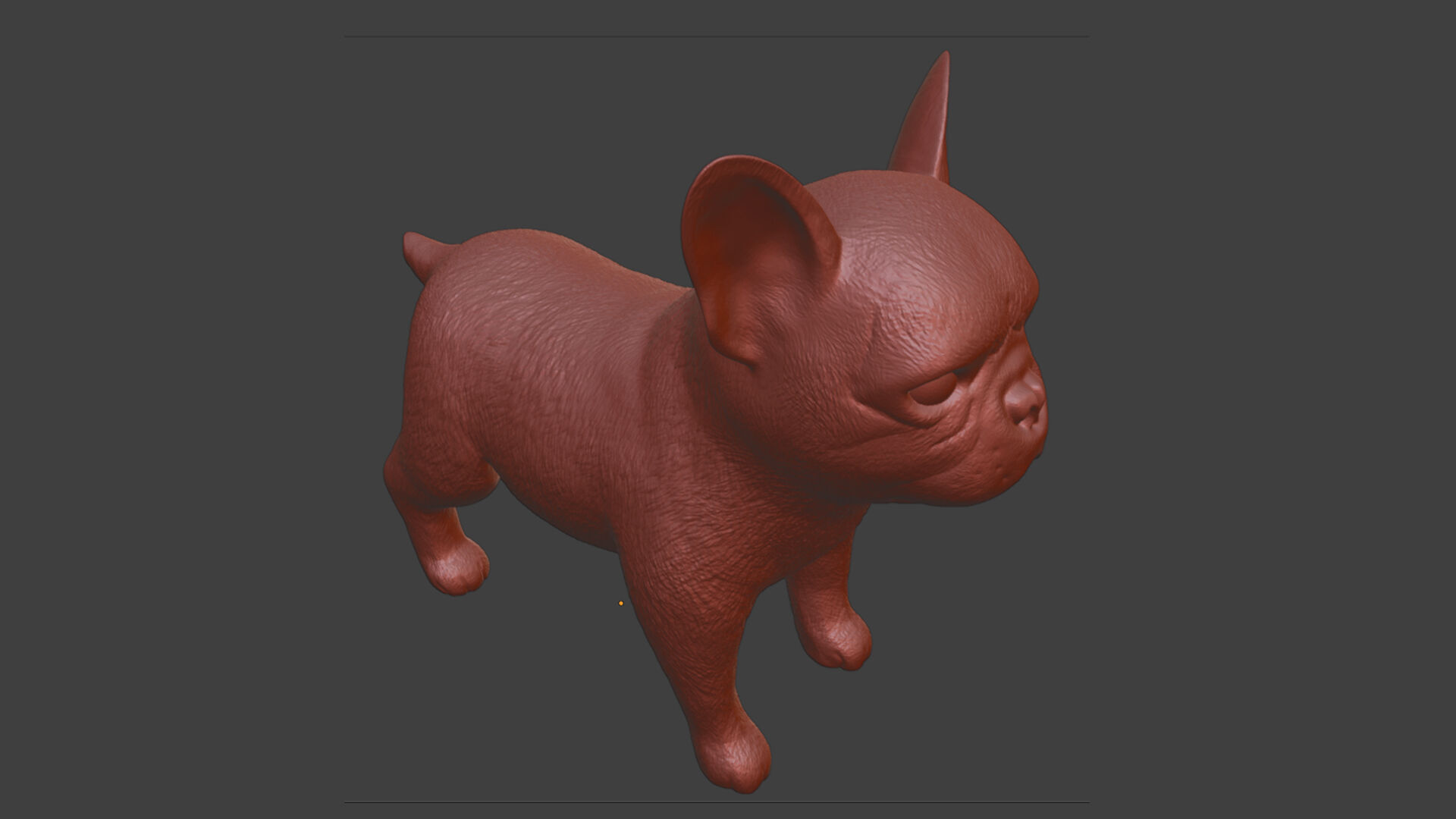 French Bulldog Puppy Sculpture STL Realistic Toy Version 3D print model_9