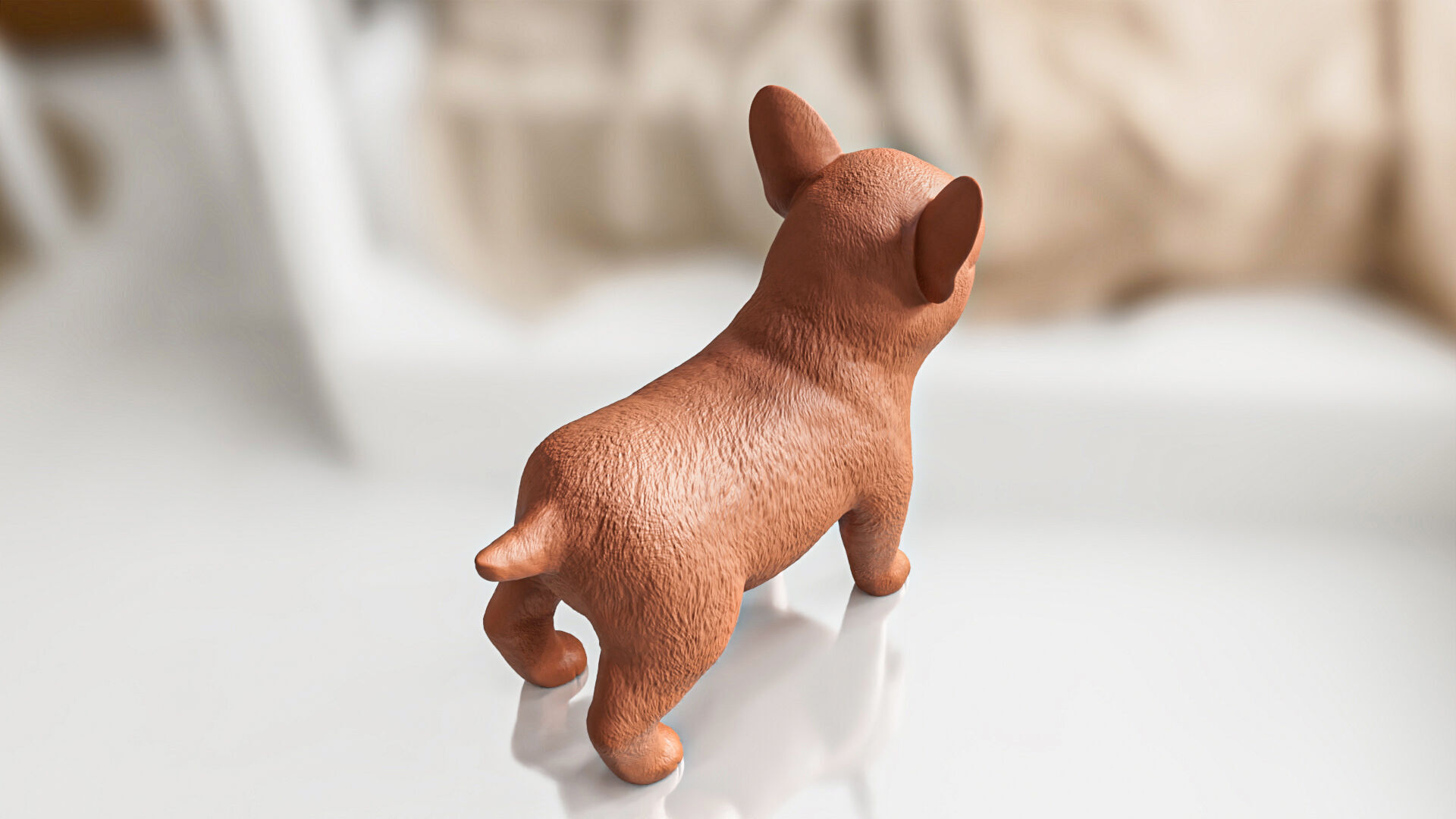 French Bulldog Puppy Sculpture STL Realistic Toy Version 3D print model_3