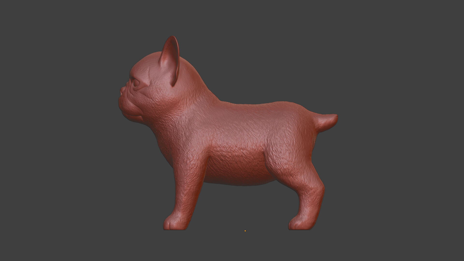 French Bulldog Puppy Sculpture STL Realistic Toy Version 3D print model_6