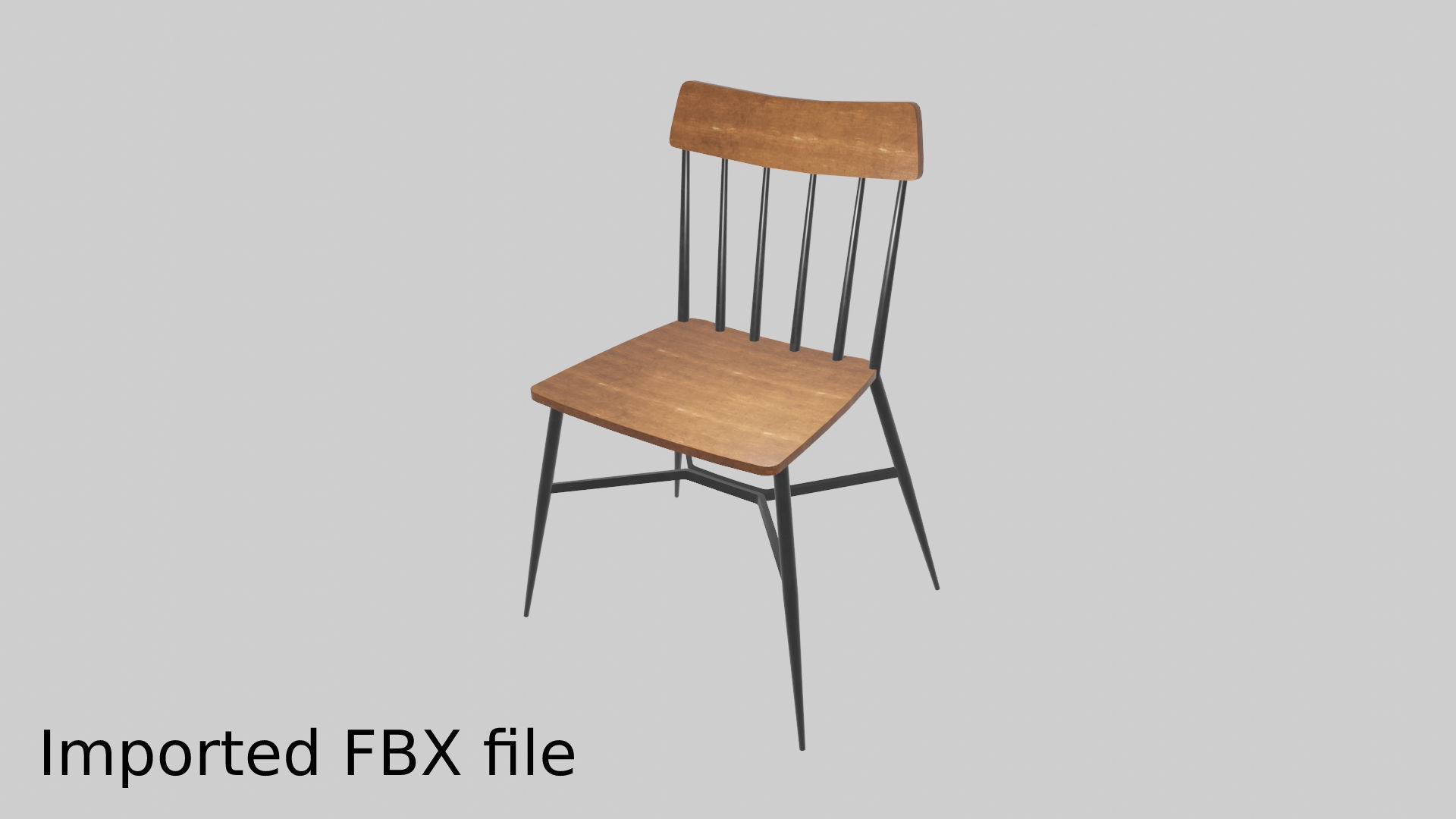 Side Chair 3D Model Low-poly 3D model_2
