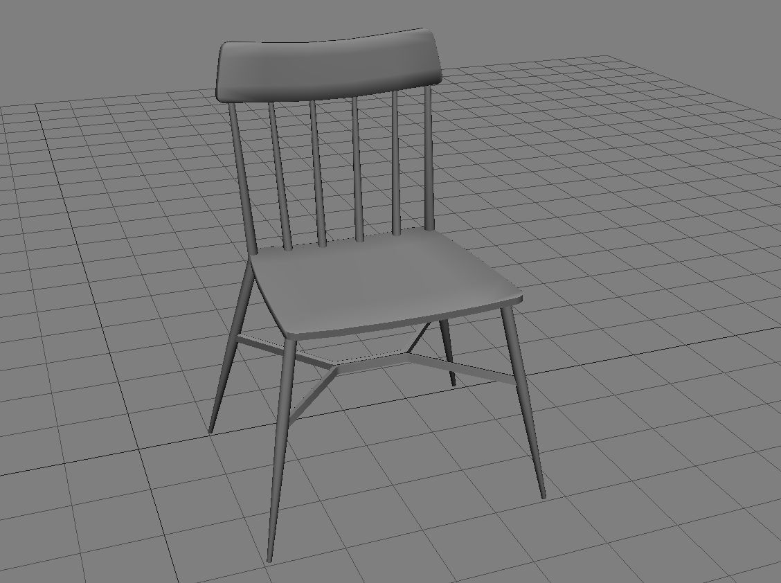 Side Chair 3D Model Low-poly 3D model_6