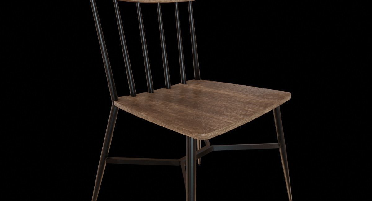 Side Chair 3D Model Low-poly 3D model_14