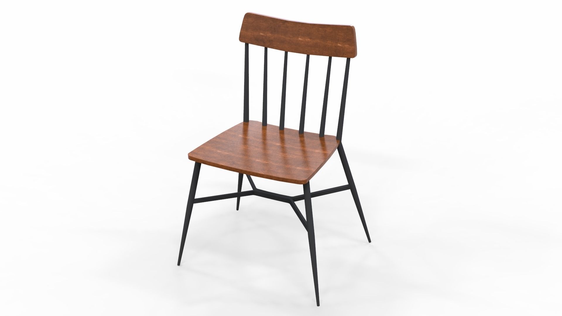 Side Chair 3D Model Low-poly 3D model_1