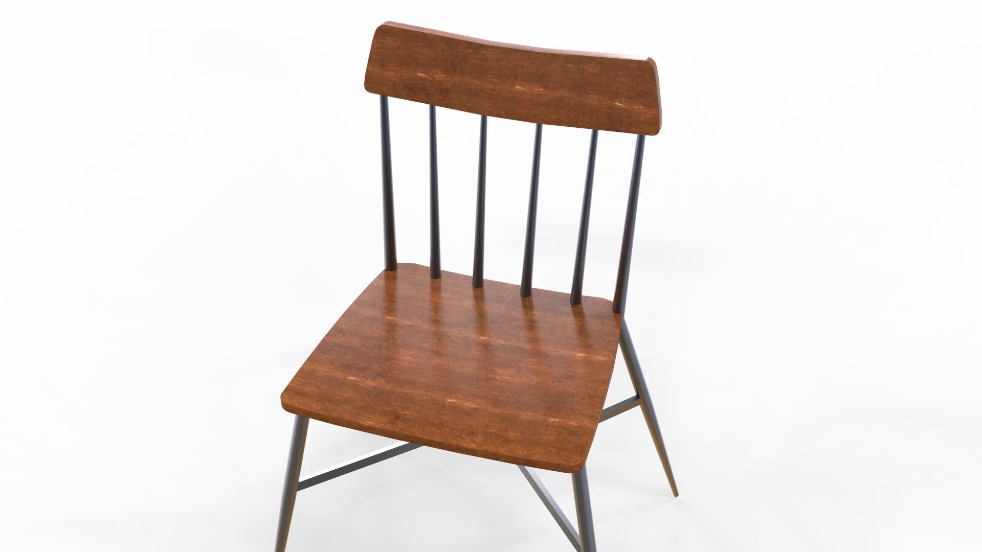 Side Chair 3D Model Low-poly 3D model_5