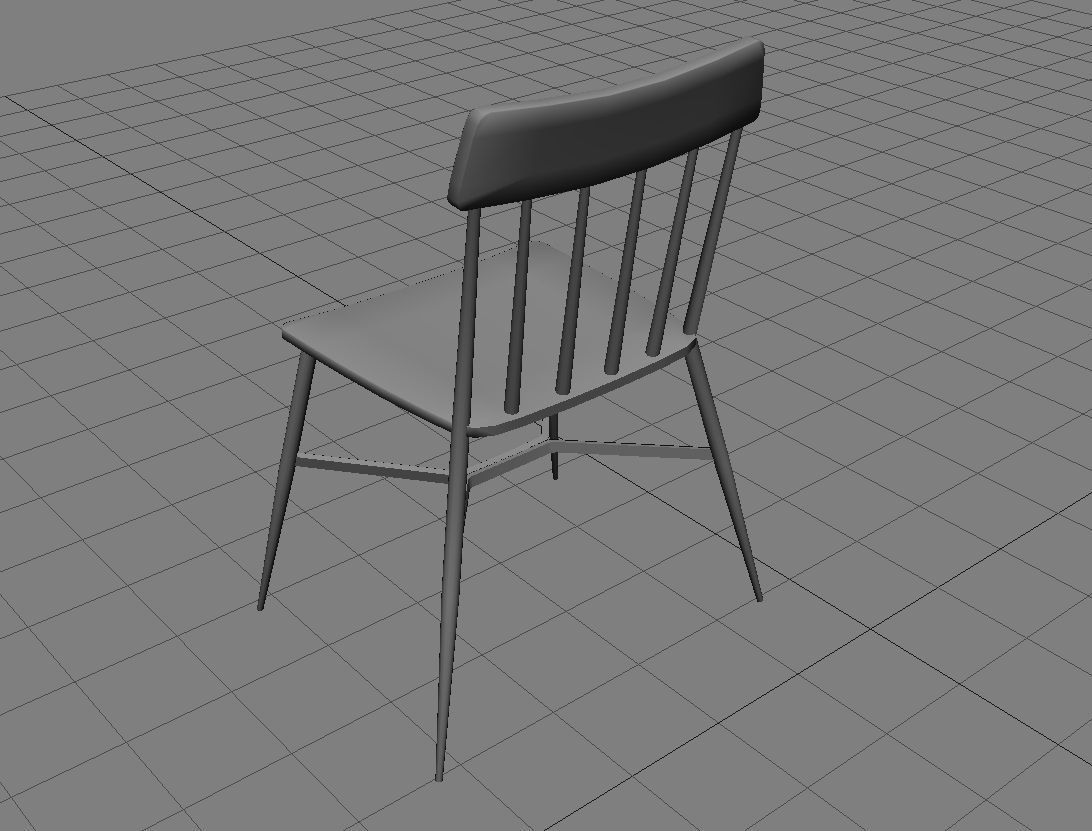 Side Chair 3D Model Low-poly 3D model_10