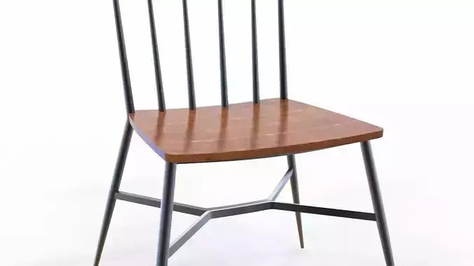 Side Chair 3D Model Low-poly 3D model