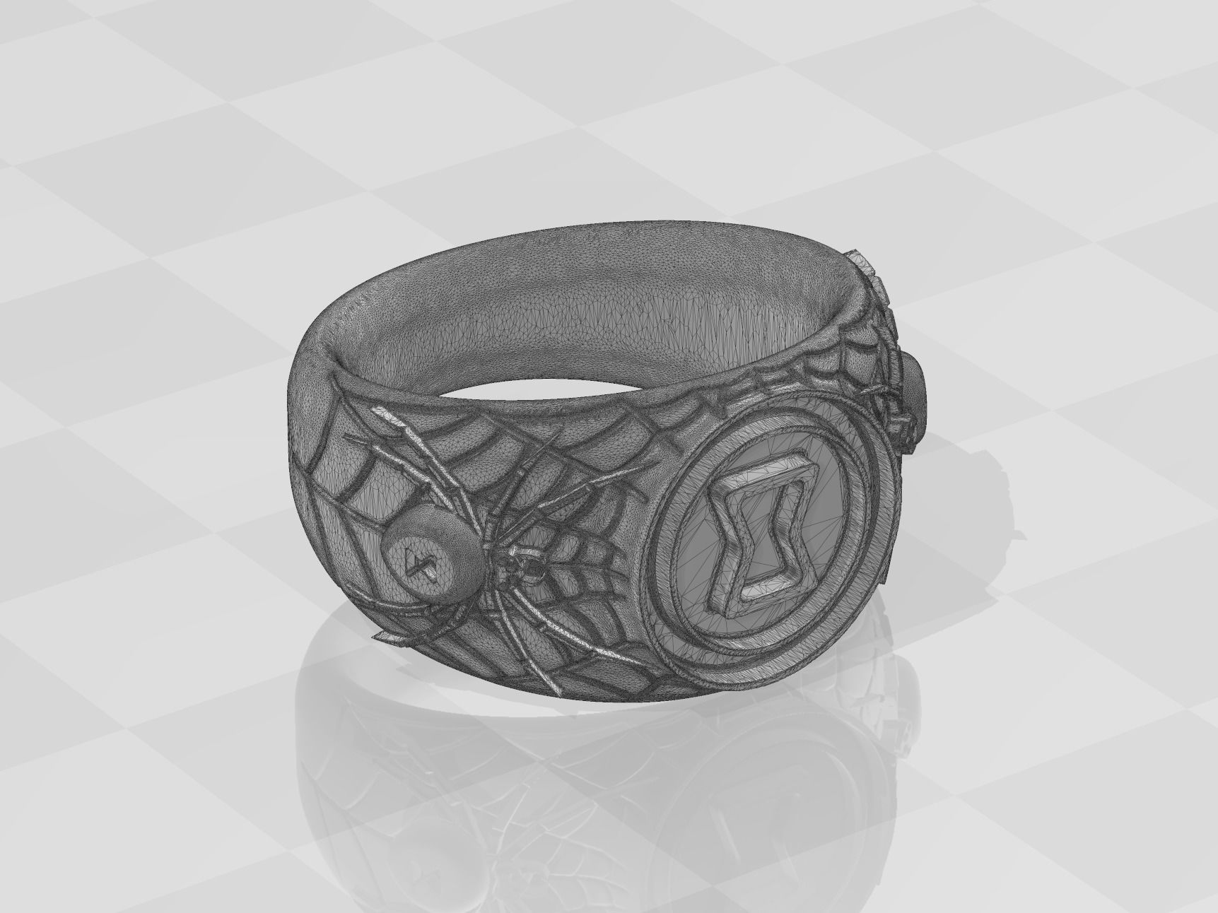 Black Widow Ring 3D print model_8