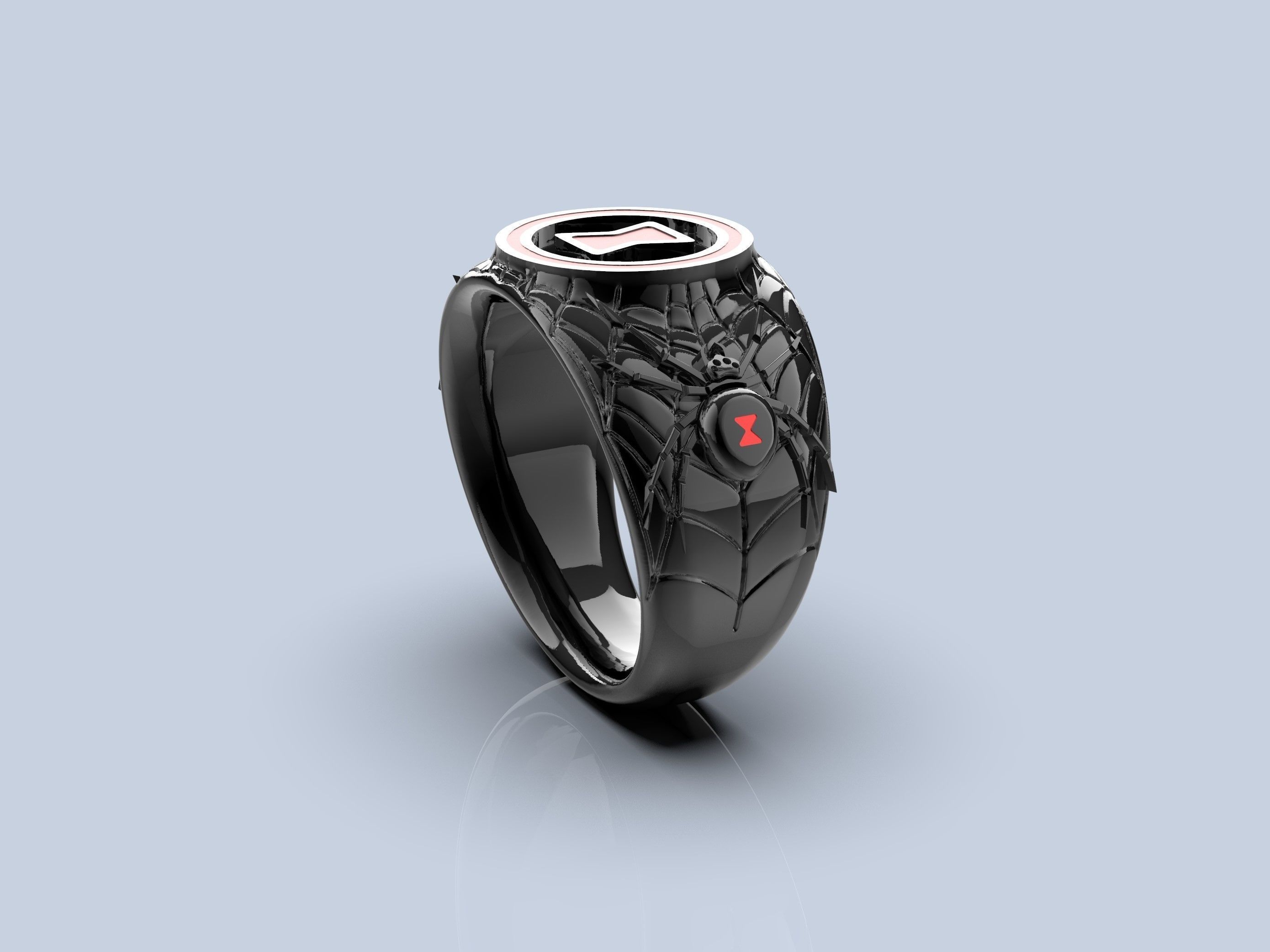 Black Widow Ring 3D print model_4