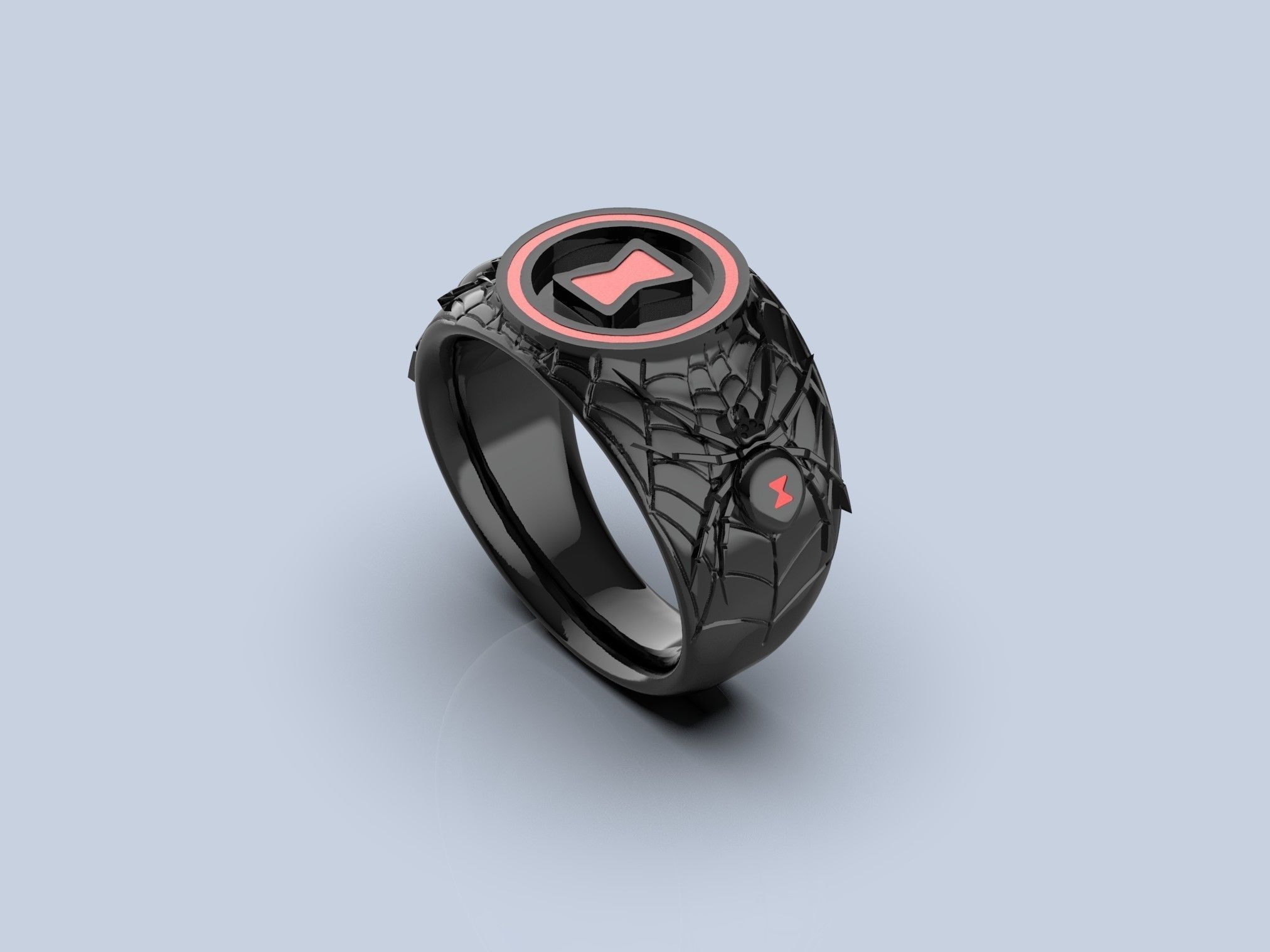 Black Widow Ring 3D print model_6