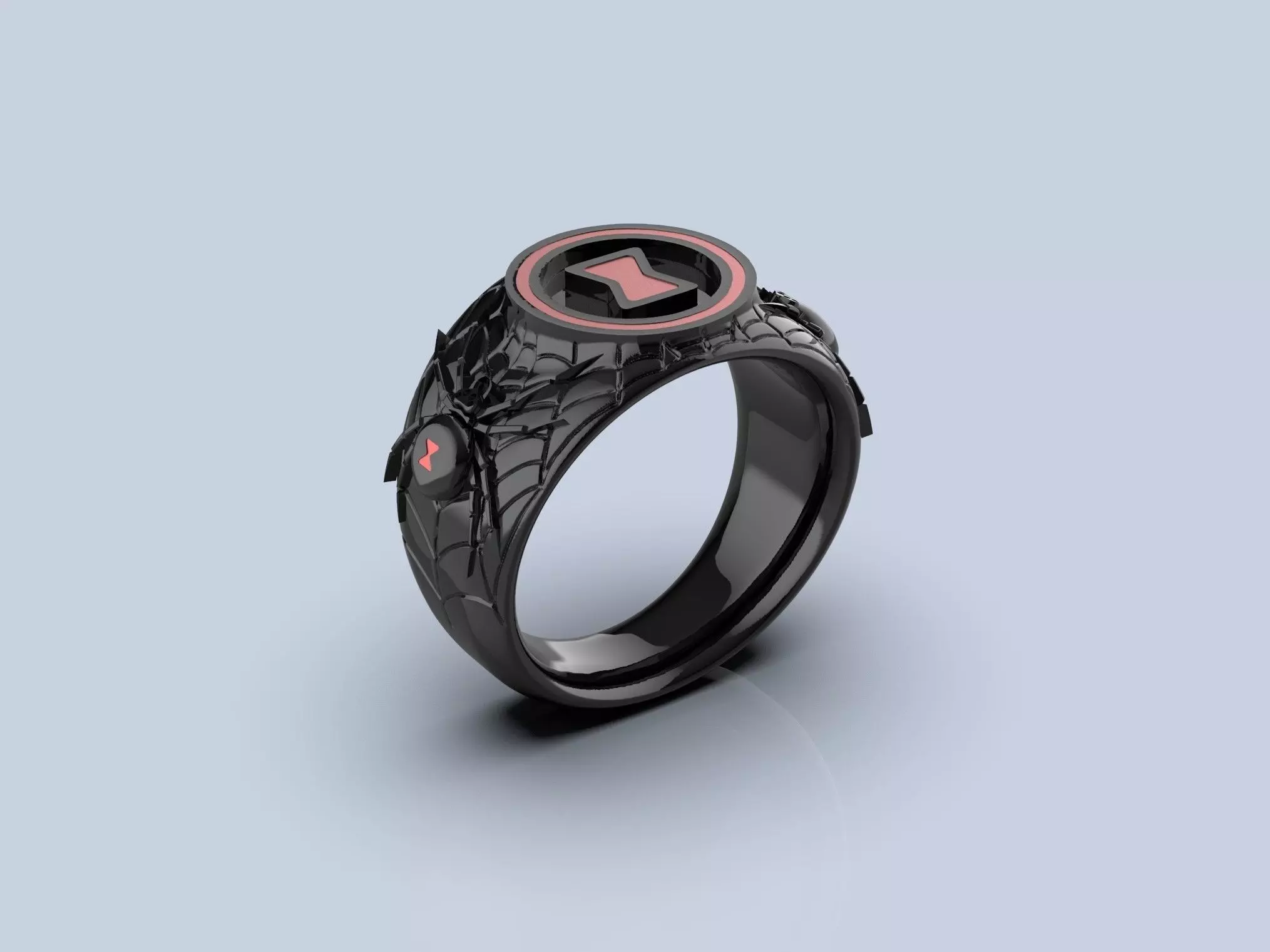 Black Widow Ring 3D print model_0