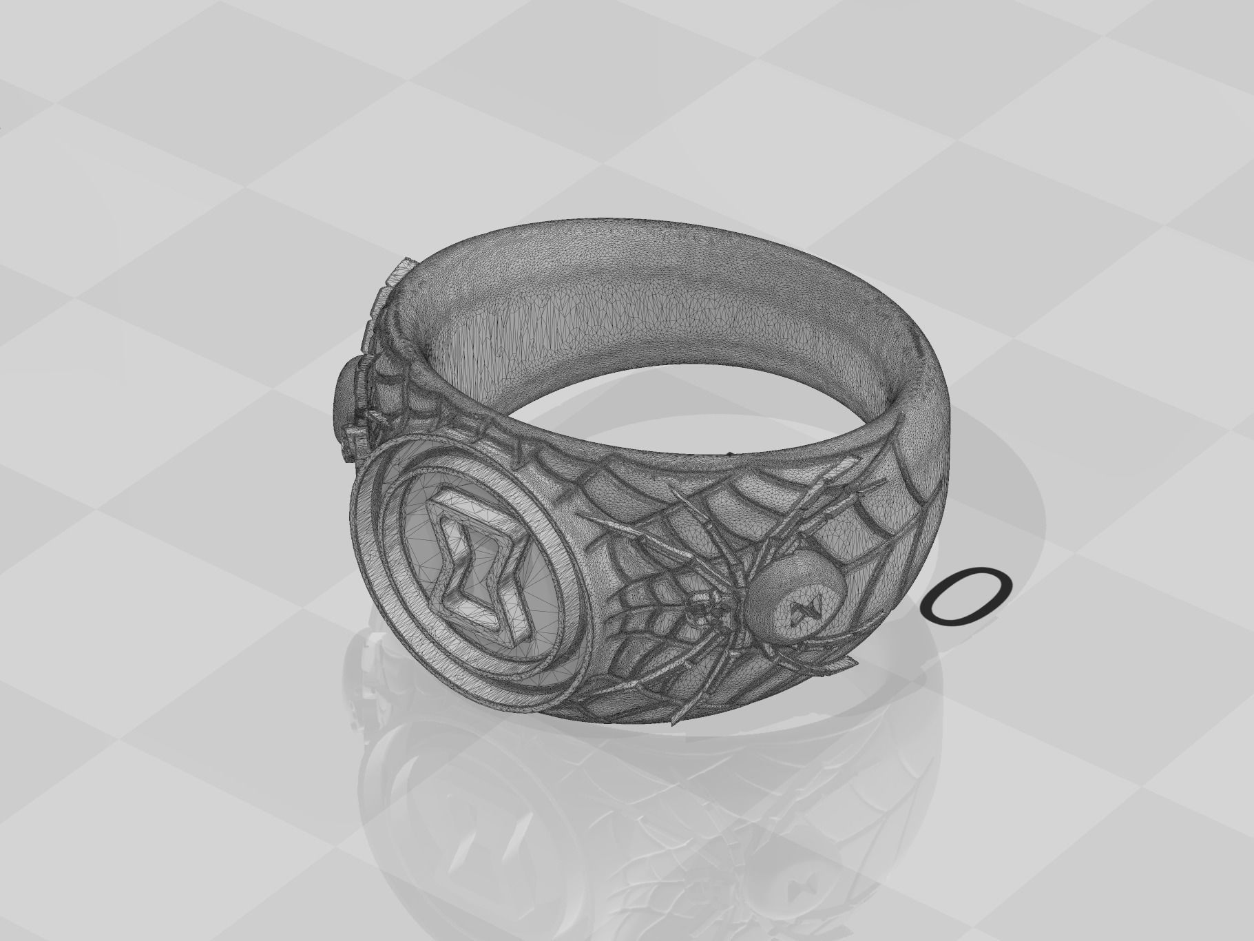 Black Widow Ring 3D print model_9