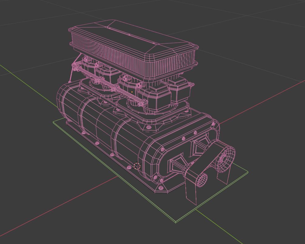 Supercharger type E Low-poly 3D model_12