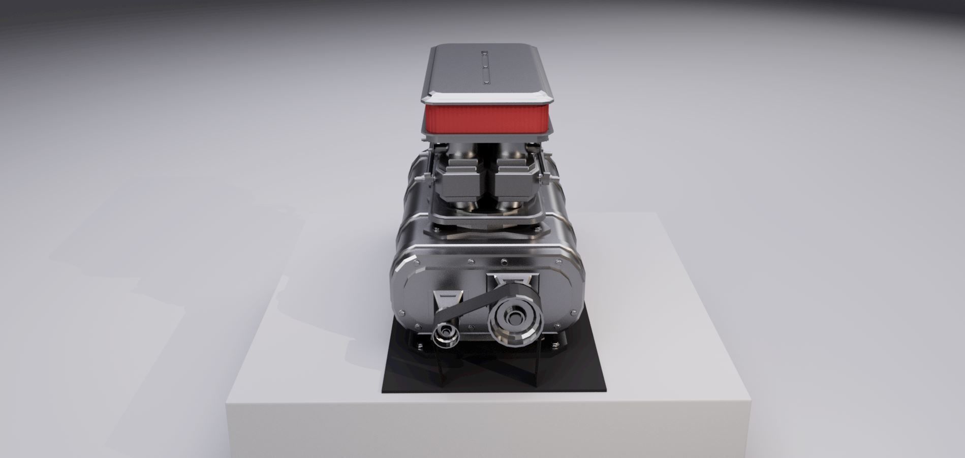 Supercharger type E Low-poly 3D model_3