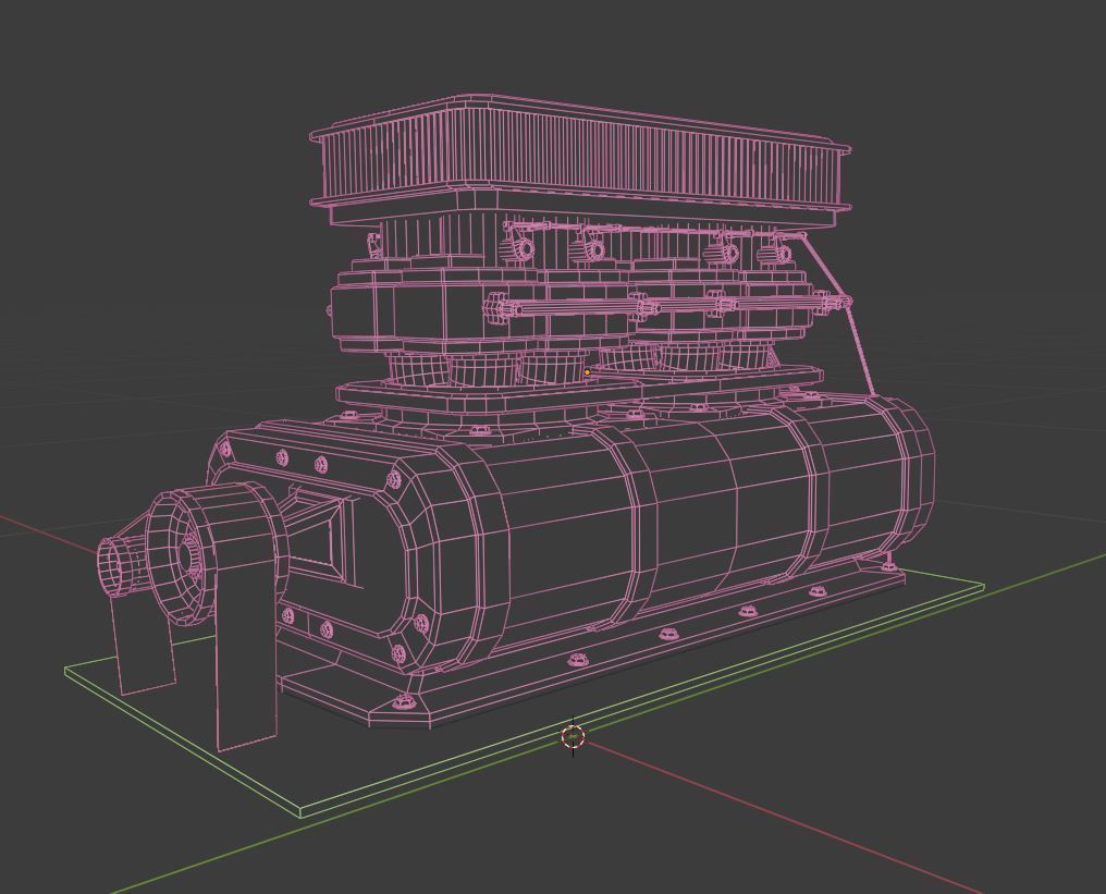 Supercharger type E Low-poly 3D model_10