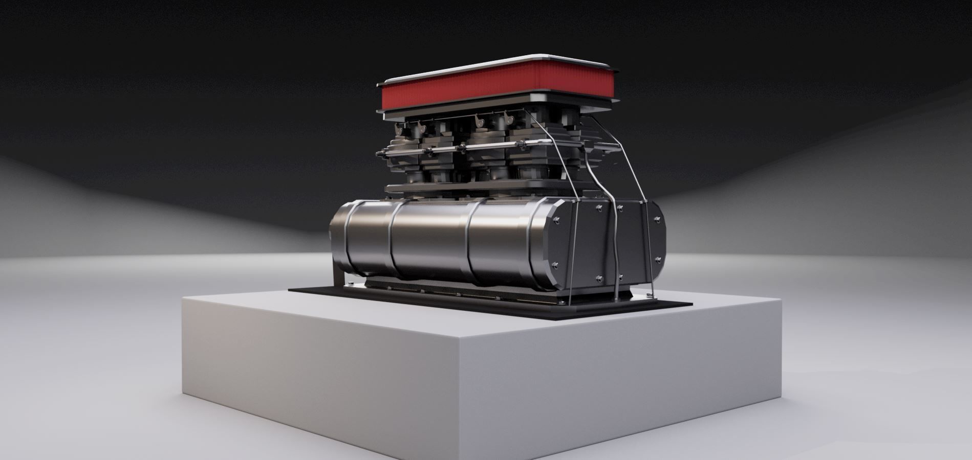 Supercharger type E Low-poly 3D model_4