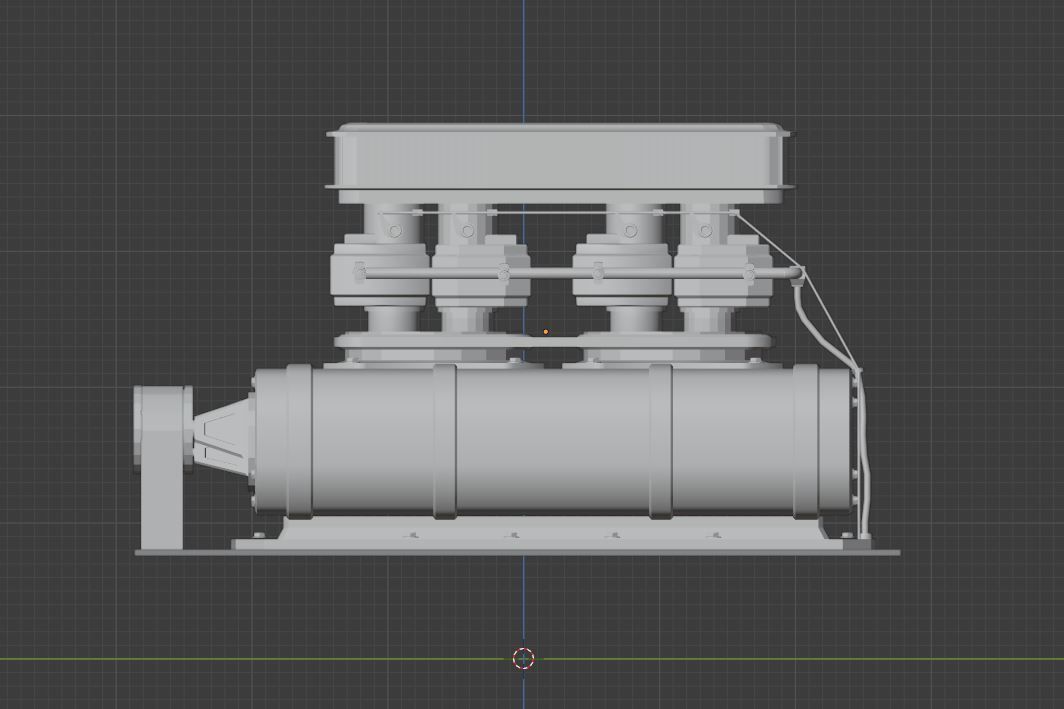 Supercharger type E Low-poly 3D model_7