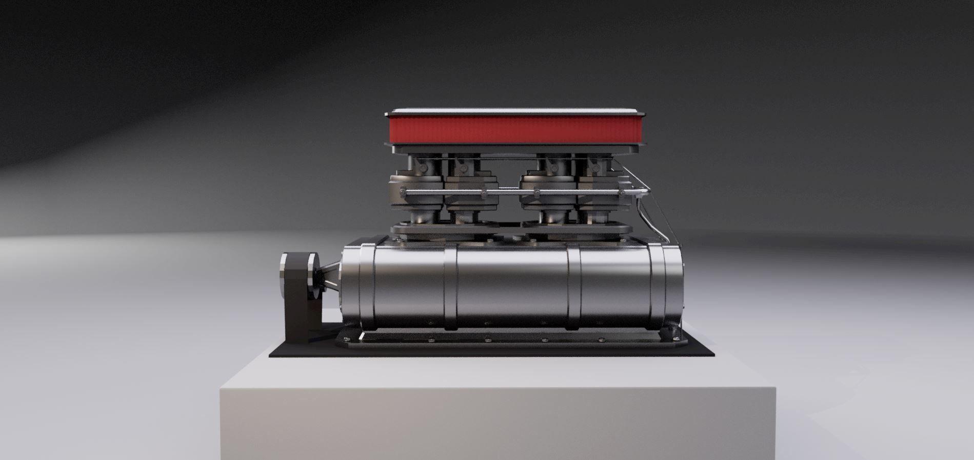 Supercharger type E Low-poly 3D model_2