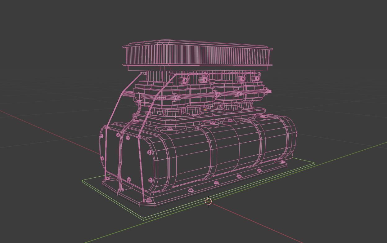Supercharger type E Low-poly 3D model_13