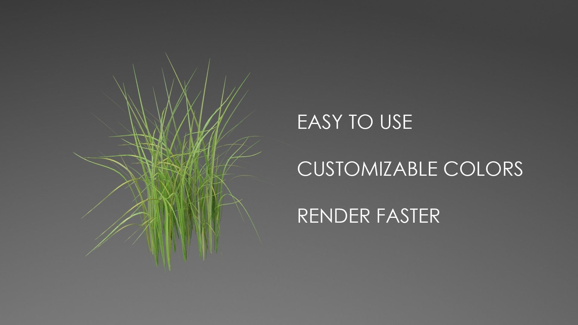 Grass set for landscape Free low-poly 3D model_2