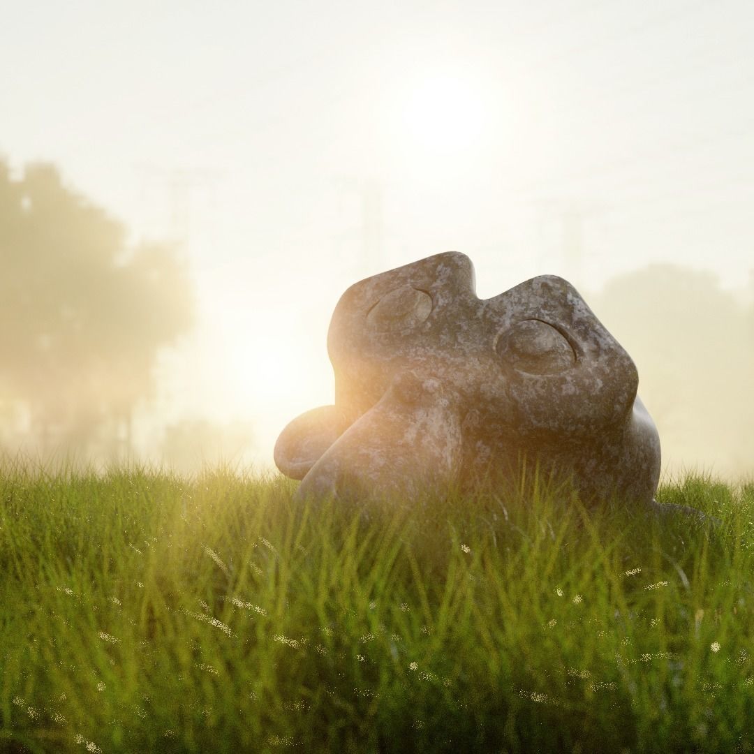 Grass set for landscape Free low-poly 3D model_1