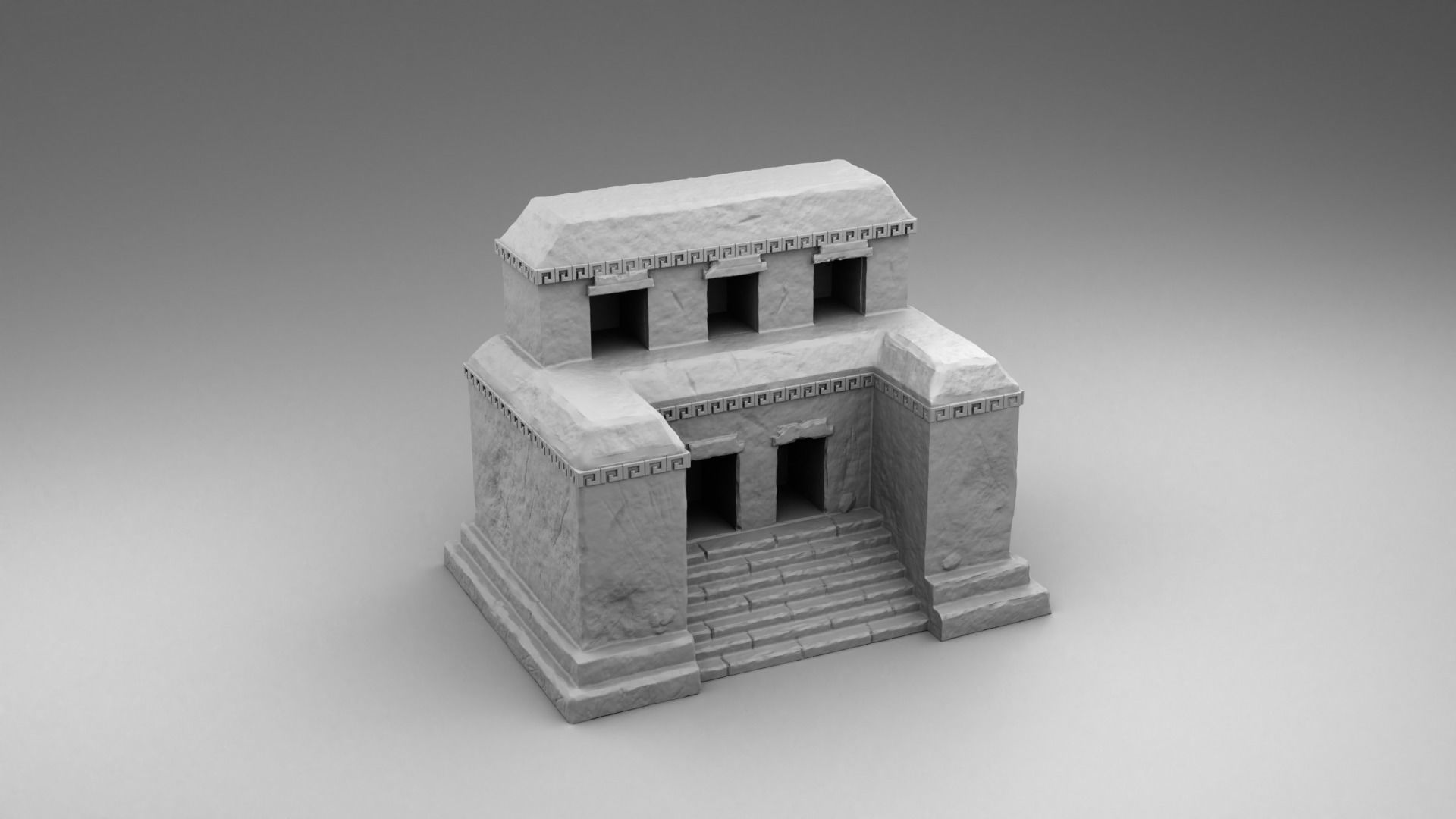 Stone build of Maya 3D print model_1