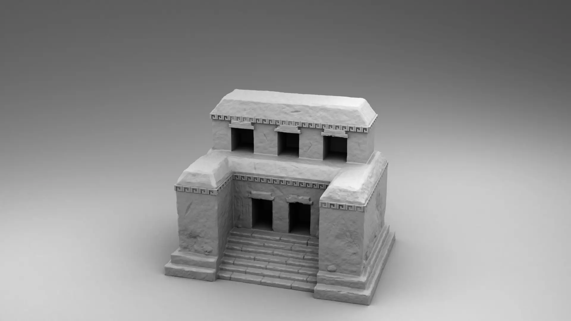 Stone build of Maya 3D print model_0