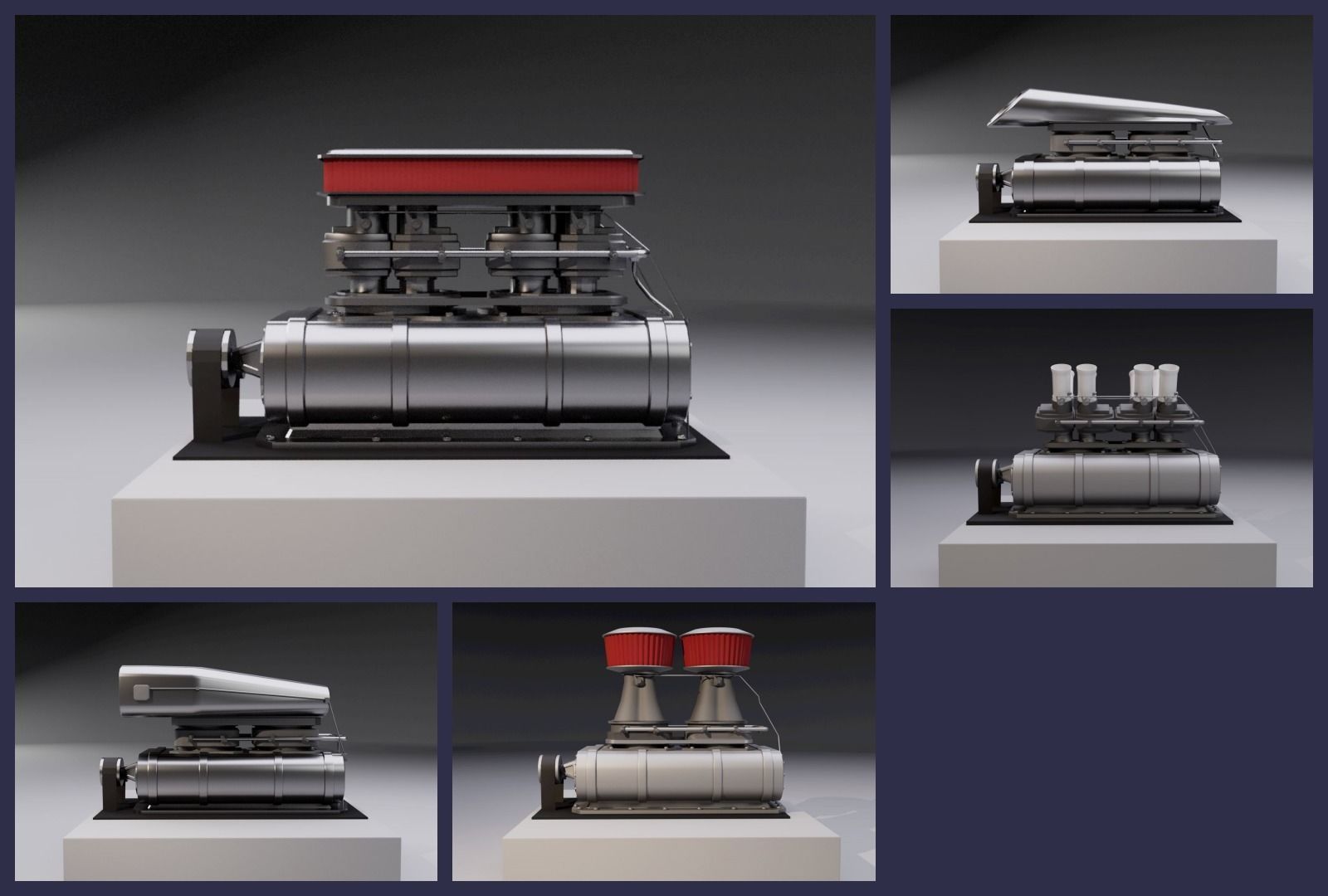 Superchargers kit 3D Model Collection_2