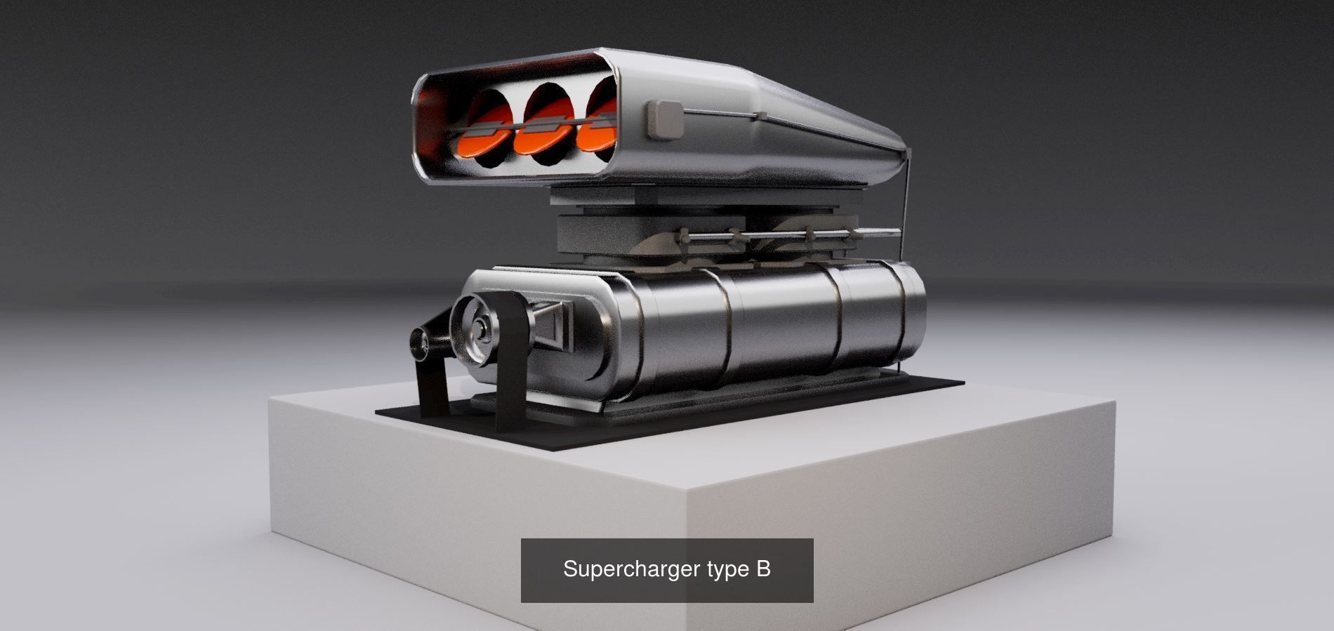 Superchargers kit 3D Model Collection_4
