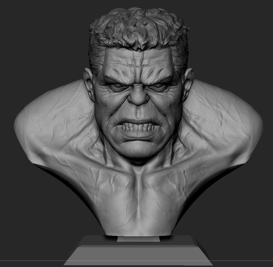 Hulk Bust 3D print model_5
