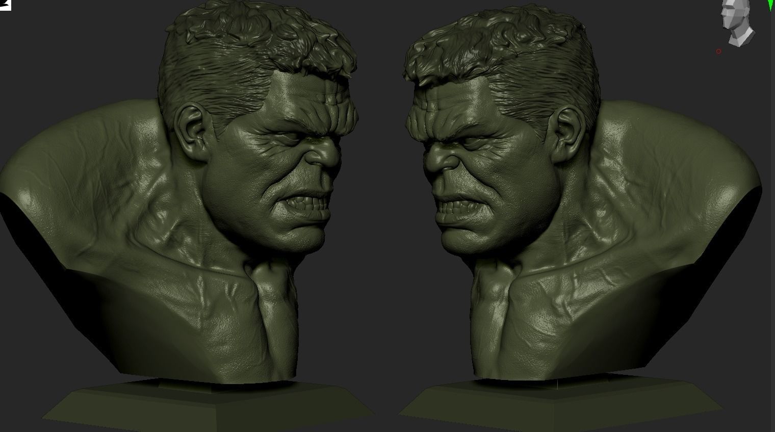 Hulk Bust 3D print model_12