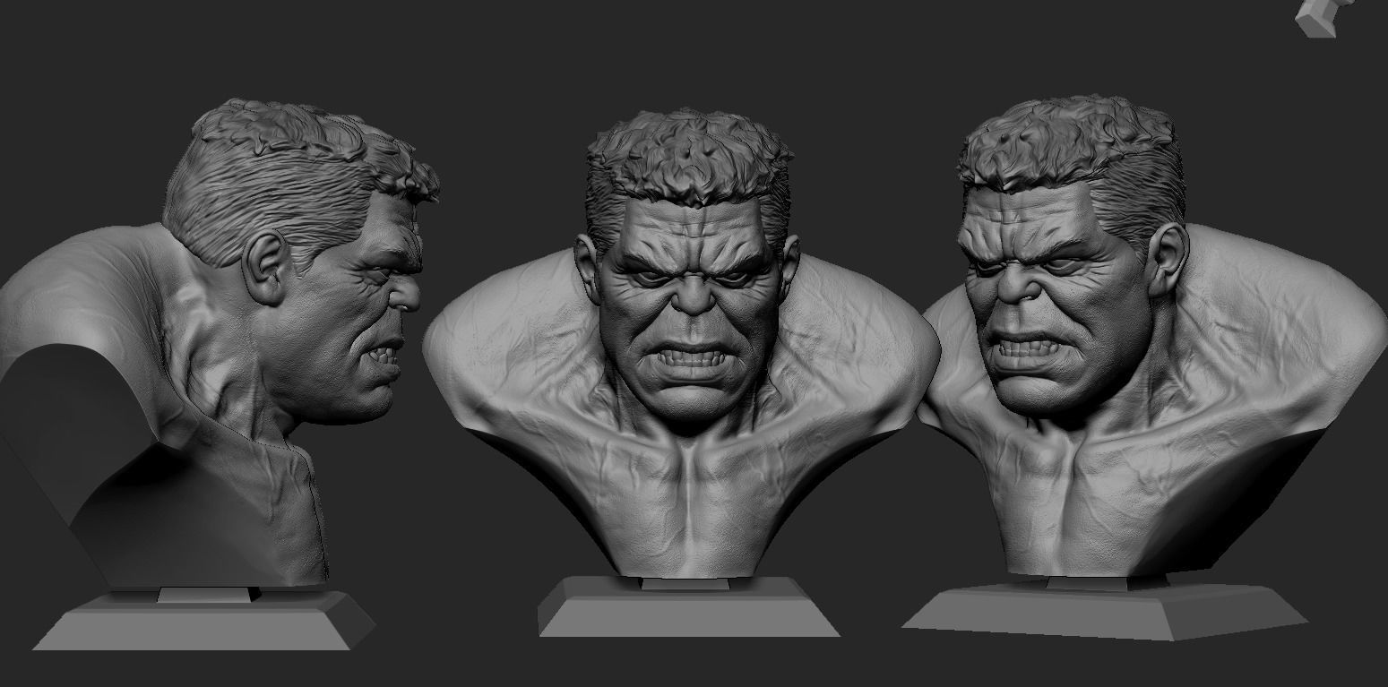 Hulk Bust 3D print model_11