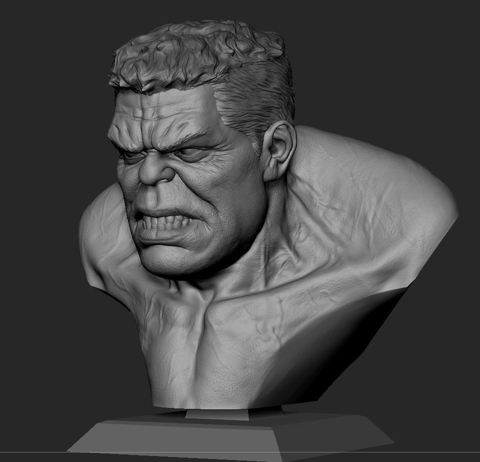 Hulk Bust 3D print model_3