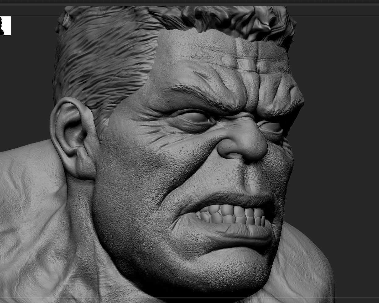 Hulk Bust 3D print model_9