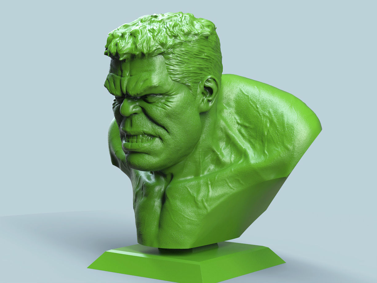 Hulk Bust 3D print model_1