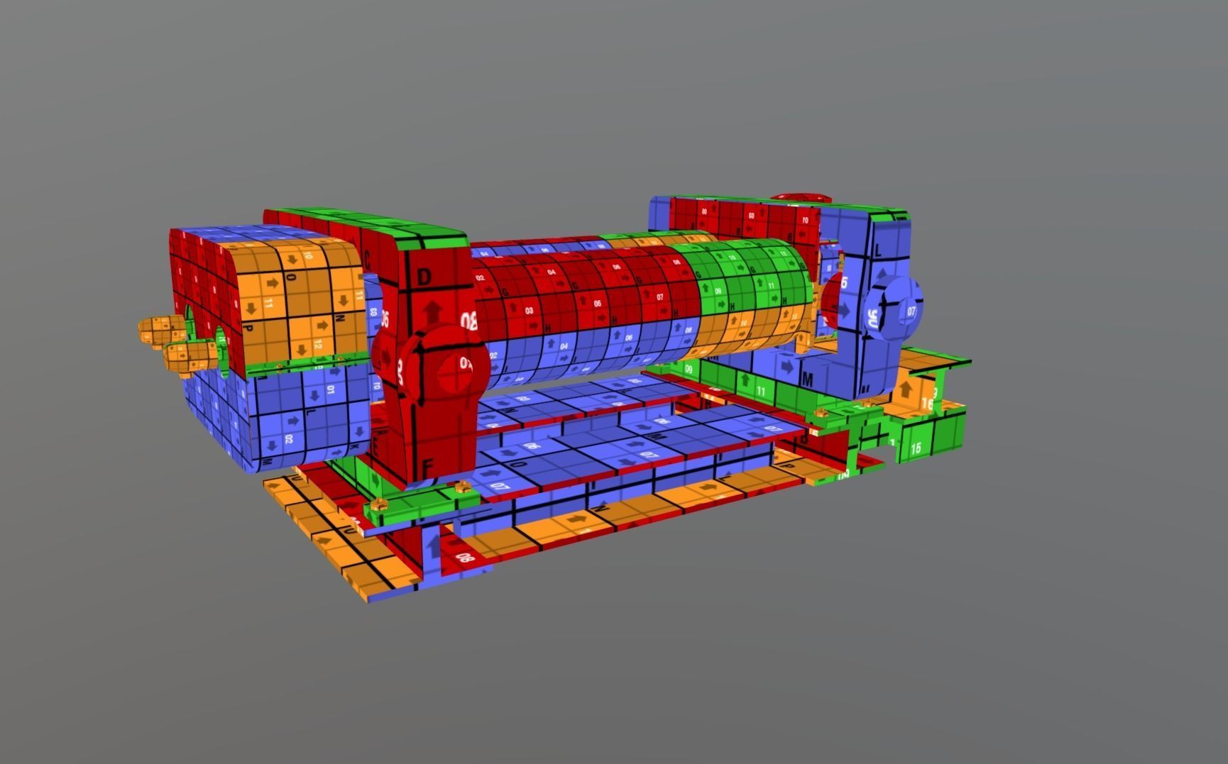 Rubber Machine Low-poly 3D model_11