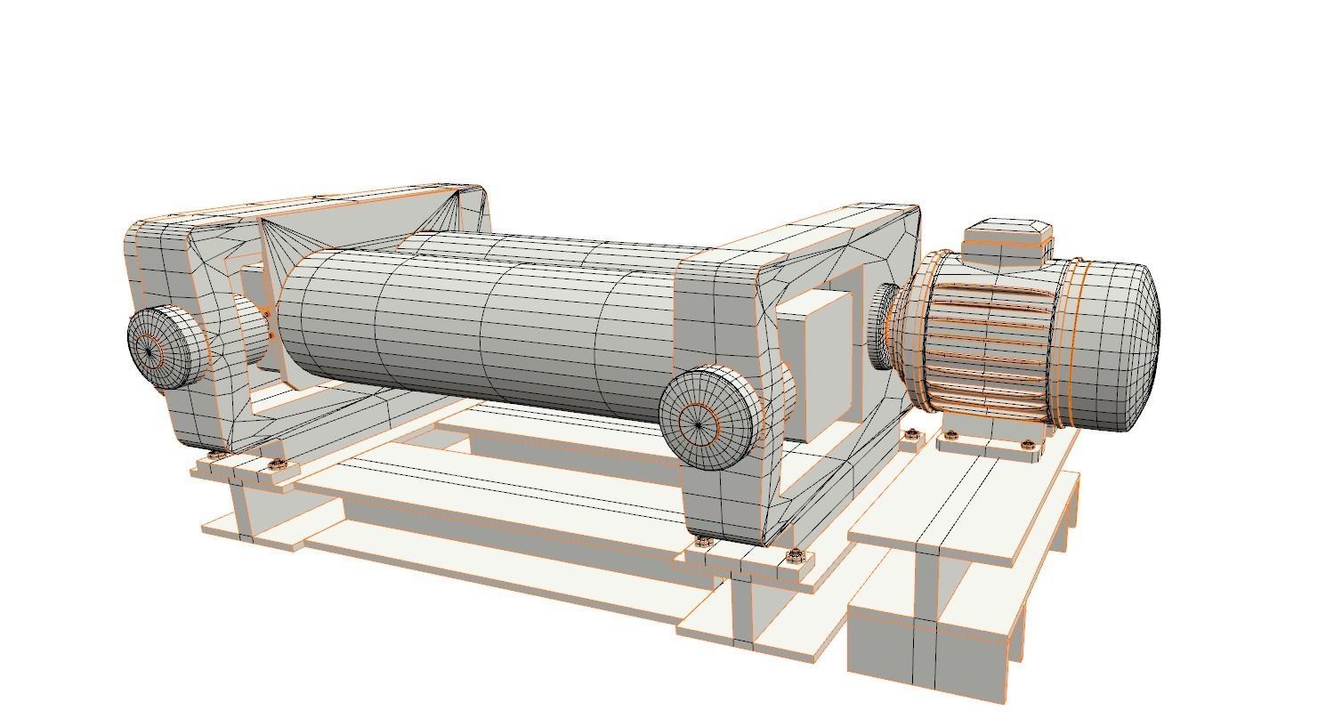 Rubber Machine Low-poly 3D model_10