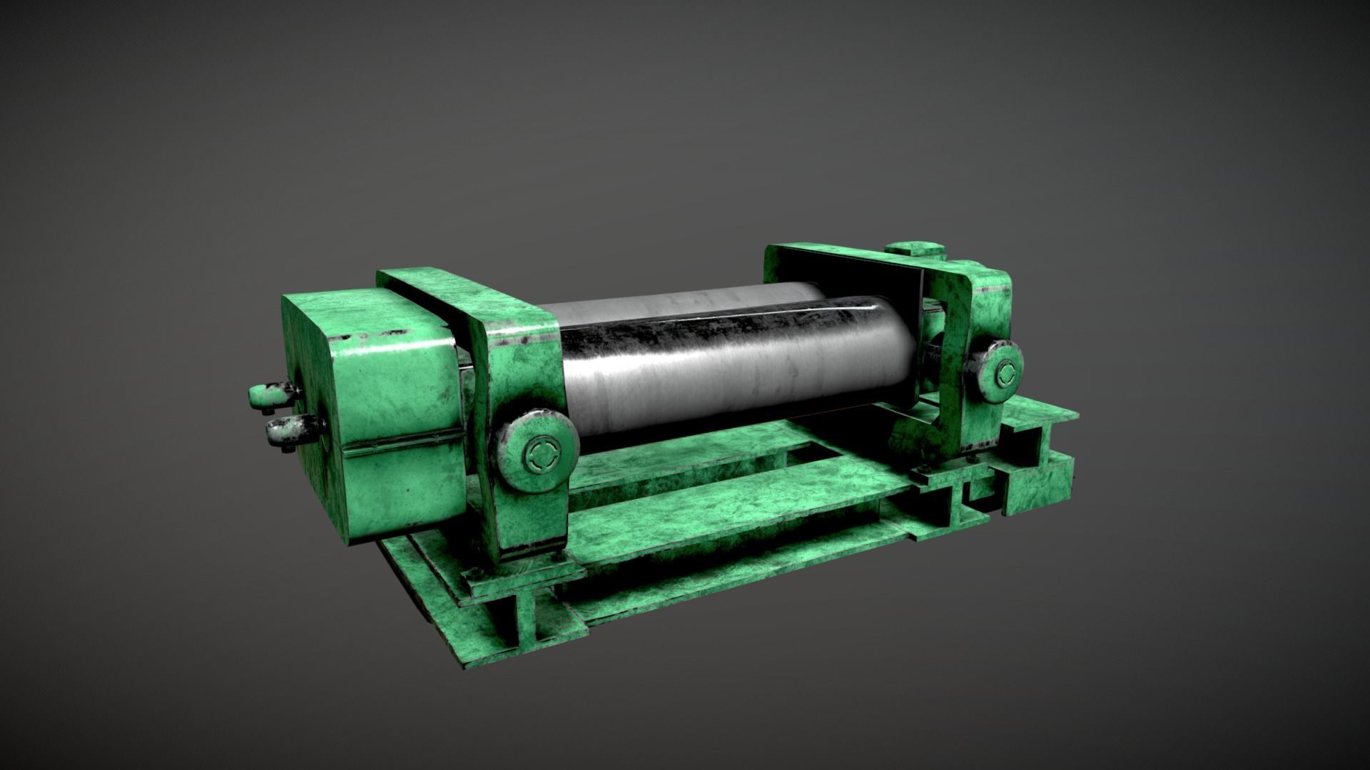Rubber Machine Low-poly 3D model_6