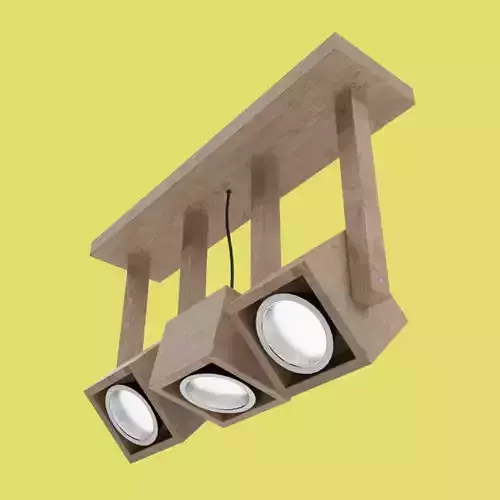 Wood Spot Light Free 3D model