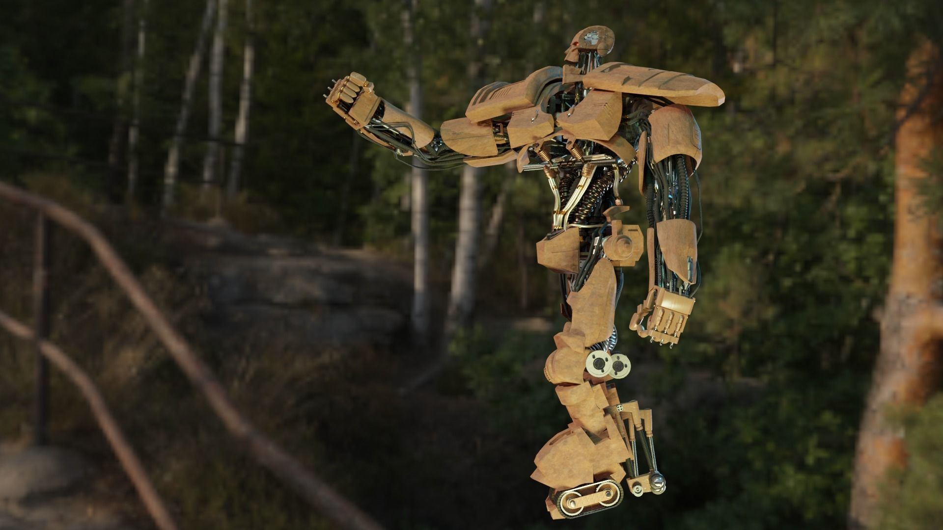 ABC WARRIOR   judge dredd Low-poly 3D model_1