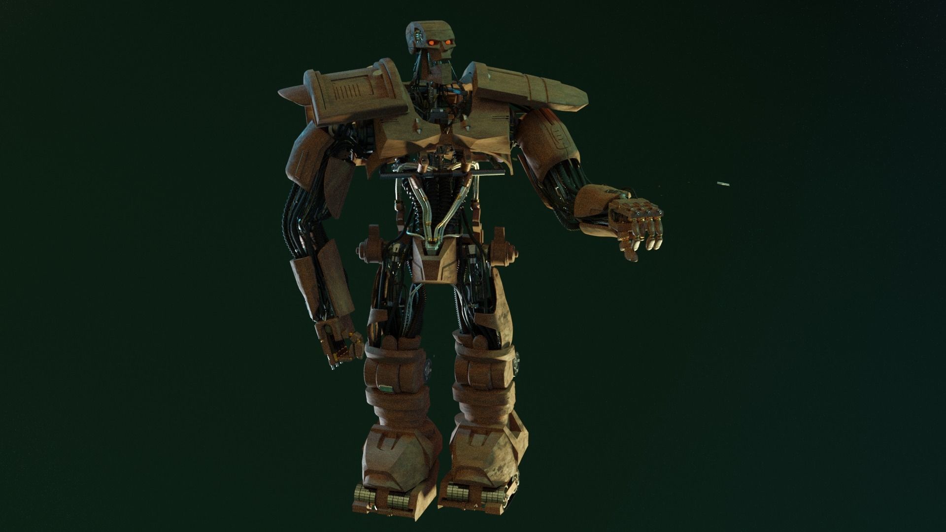 ABC WARRIOR   judge dredd Low-poly 3D model_3